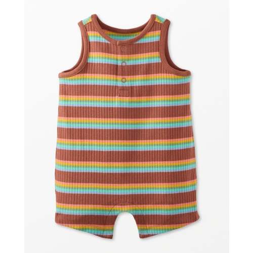 Baby Sleeveless Ribbed Shortie Romper | Hanna Andersson