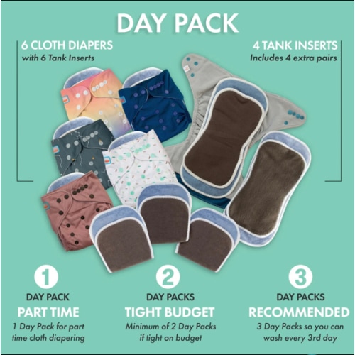 Cloth Diaper Day Pack | All You Need for a Day of Cloth Diapering