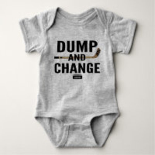 Dump and Change Hockey Baby Bodysuit Color Sticks | Zazzle