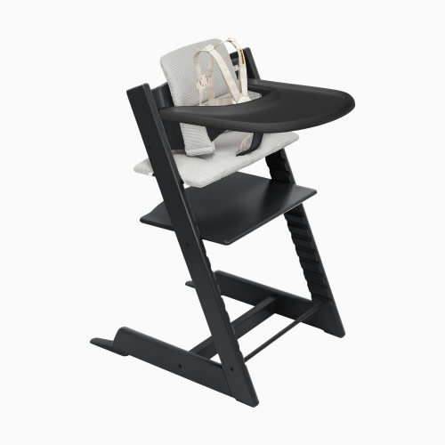 Stokke Tripp Trapp High Chair Complete² - Black/Anthracite Cushion/Black Tray