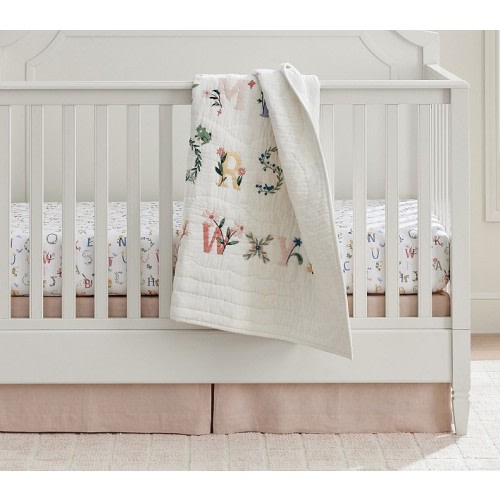 Floral ABC Baby Quilt