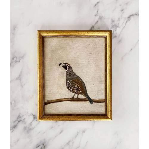 QUAIL Art Print - Unframed Quail Oil Painting Print - Rustic Art - Vintage Bird Oil Painting - Quail Bird Art - Wildlife Print - Bird Art
