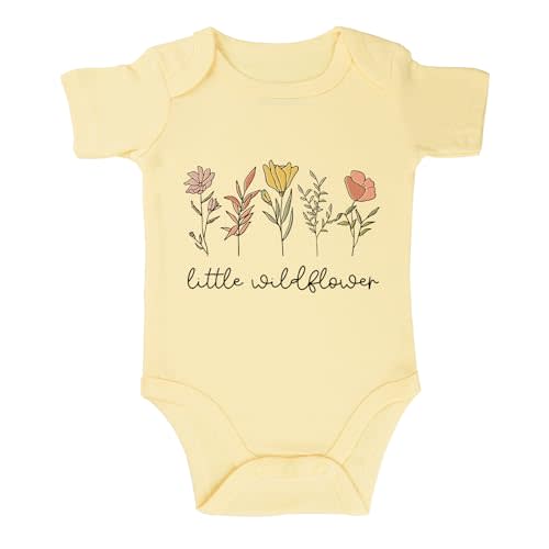 SproutJoy Little Wildflower Baby Bodysuit Wildflower Birthday Baby Bodysuit Babies Girl Romper Infant