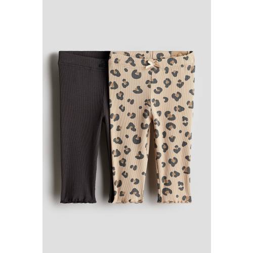 2-pack Ribbed Cotton Leggings