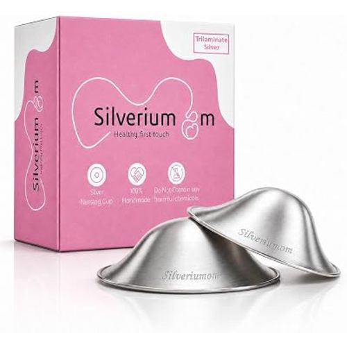 Silveriumom Silver Nursing Cups, Nipple Shields & Covers for Breastfeeding