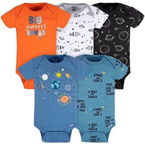 Gerber baby-boys 5-pack Short Sleeve Variety Onesies Bodysuits
