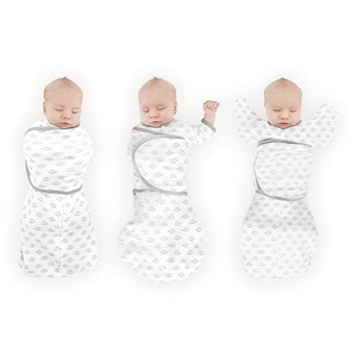 SwaddleDesigns 6-Way Omni Swaddle Sack Arms Up Swaddle for Newborn, More Options to Calm Startle Reflex, Improves Sleep