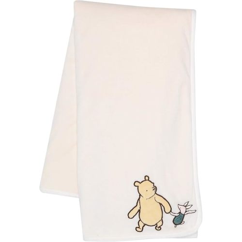 Lambs & Ivy Disney Baby Storytime Pooh Ultra Soft Fleece Baby Blanket - Cream