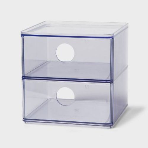 Clear Stackable Drawer - Brightroom™: Plastic Shower Organizer & Bath Caddy, 6"x6"x6"