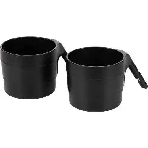 Diono XL Car Seat Cup Holders for Radian and Everett Car Seats, Pack of 2 Cup Holders, Black