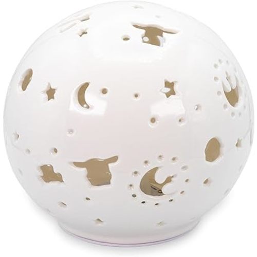 Star Wars: The Mandalorian Grogu Ceramic Mood Light | Nightstand Table Lamp with LED Light for Bedroom, Desk, Living Room | Home Decor Room Essential | Movie Gifts And Collectibles | 6 Inches Tall