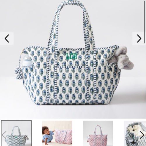 Block Print Diaper Bag