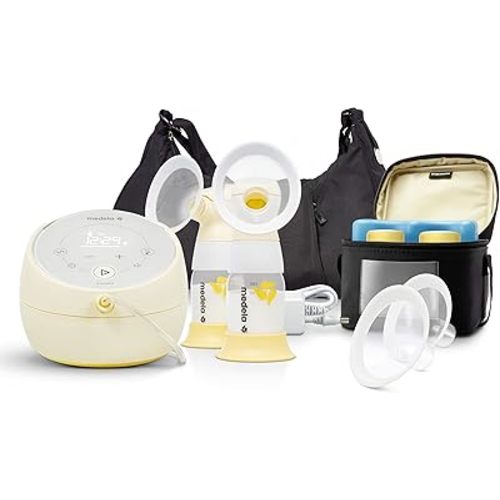 Medela Sonata Smart Breast Pump, Hospital Performance Double Electric Breastpump, Rechargeable, Flex Breast Shields, Touch Screen Display, Connects to Medela Family App, 101037319