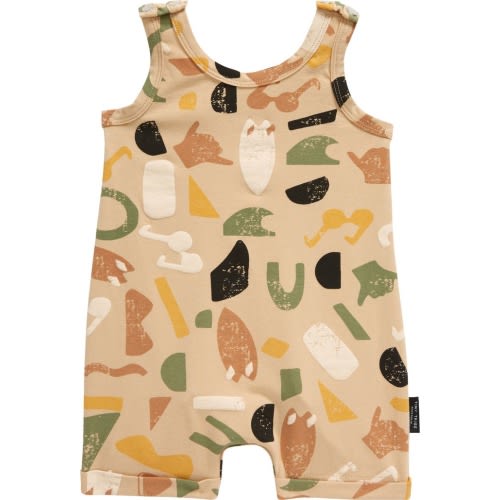 Baby Surf's Up Cotton Romper, Size: 3-6M