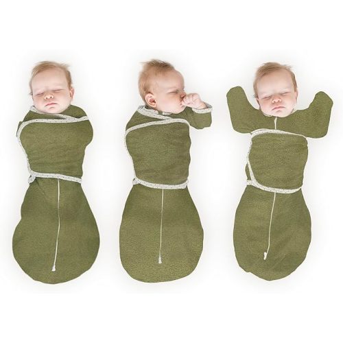 SwaddleDesigns 6-Way Omni Swaddle Sack Arms Up Swaddle for Newborn, More Options to Calm Startle Reflex, Improves Sleep
