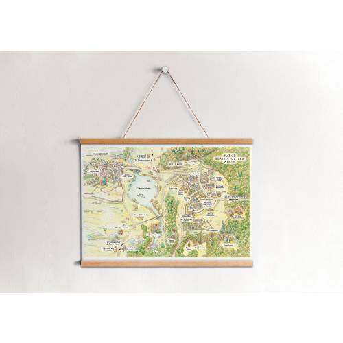 Peter Rabbit Watercolor Hanging Map - Kids Room Wall Decor - Nusery Decor