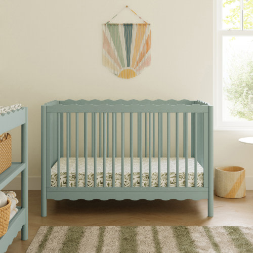 babyletto Swell 4-in-1 Convertible Crib with Conversion Kit - Light Sage