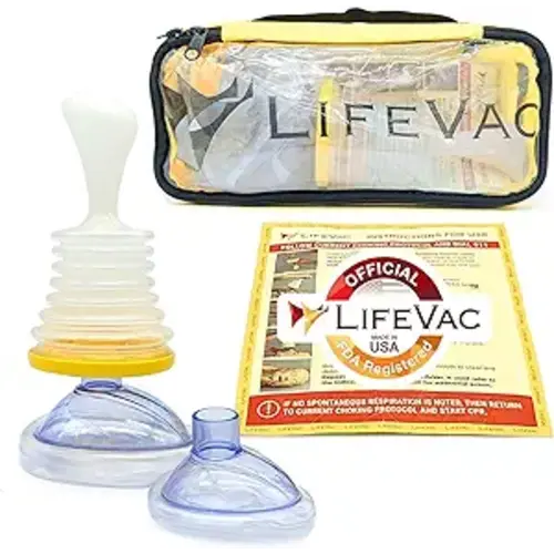 LifeVac Yellow Travel Kit - Portable Suction Rescue Device, First Aid Kit for Kids and Adults, Portable Airway Suction Device for Children and Adults