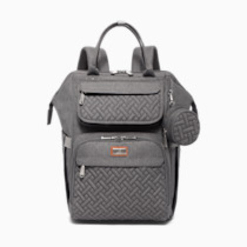 Babbleroo WideTop Diaper Bag Backpack - Dark Grey