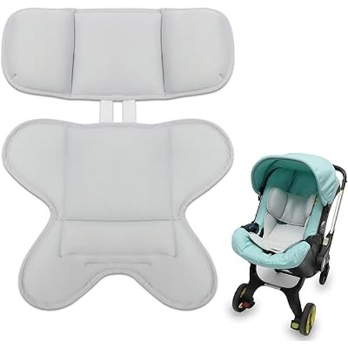 Infant Car Seat Insert, Newborn Car Seat Insert and Head Support Pillow Compatible with Doona Car Seat Strollers, Stroller Cushion, Impact Protection (Gray)