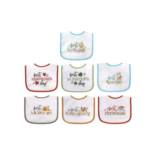Neat Solutions My 1st Holiday 7 Pack Unisex Infant Bib Gift Set