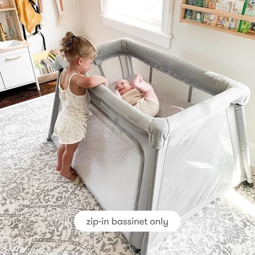Newton Baby Bassinet Attachment for Deluxe Travel Crib & Playard | Includes Mattress & Sheet, Ultra-Breathable & Washable, Does NOT Include Play Yard, Incompatible with Newton Compact Travel Crib
