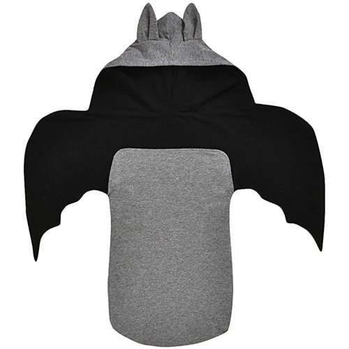 puseky Baby Cute Bat Sleeping Bag Newborn Hooded Swaddle Blanket Sack Crib Wrap for Boys and Girls - Dark Gray
