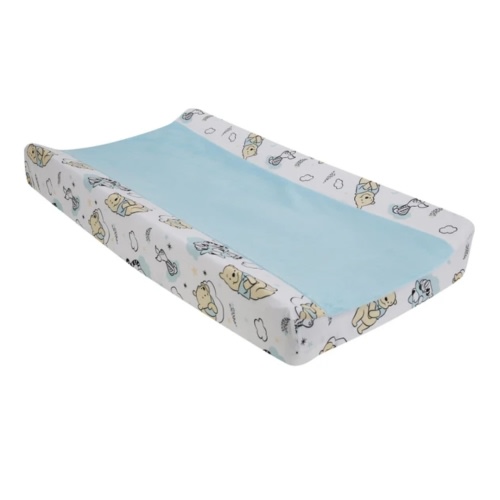 Disney Baby Winnie the Pooh Hugs Soft Blue Minky Changing Pad Cover – Lambs & Ivy