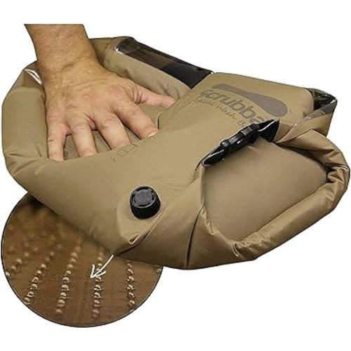 Scrubba Tactical Wash Bag Portable Washing Machine - Lightweight Manual Washing Machine for Travel, Camping, Laundry, Clothes - Camping Accessories, Gift - use with Laundry Detergent/Sheets - 5.6 oz.