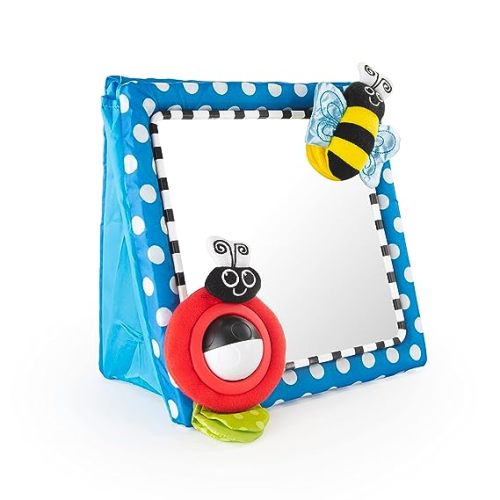 Sassy Tummy Time Floor Mirror, Developmental Baby Toy, Newborn Essential, Great Shower Gift, 0+ months
