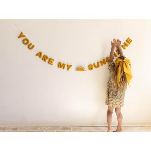 You Are My Sunshine Felt Garland - Boho Nursery Sunshine Banner