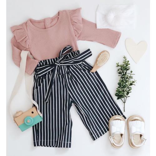 2-piece Baby Cotton Stripe Suit