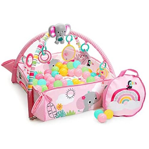 Bright Starts 5-In-1 Your Way Ball Play Activity Gym & Ball Pit, Rainbow Tropics