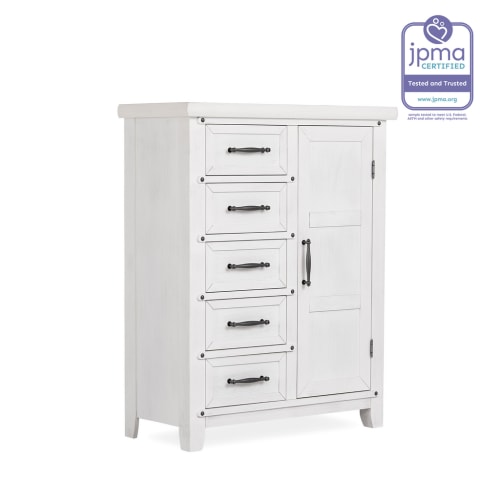 Evolur Andorra Chifferobe in Weathered White