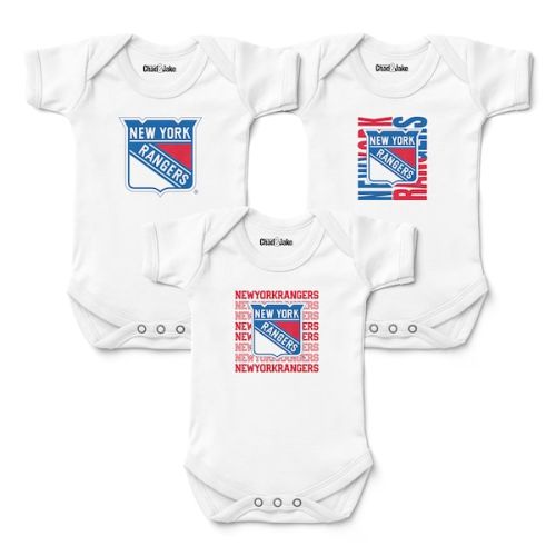 Newborn & Infant New York Rangers Chad & Jake White Three-Pack Bodysuit Set