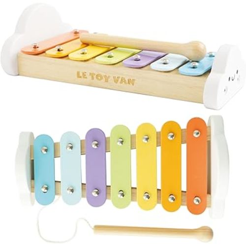Le Toy Van – Wooden Musical Xylophone | Girl & Boy Colourful Musical Toy with 7 Delightful Sounding Notes – Suitable for 18+ months