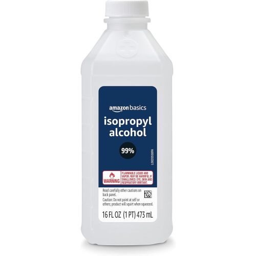 Amazon Basics 99% Isopropyl Alcohol First Aid For Technical Use,16 Fluid Ounces, 1-Pack (Previously Solimo)