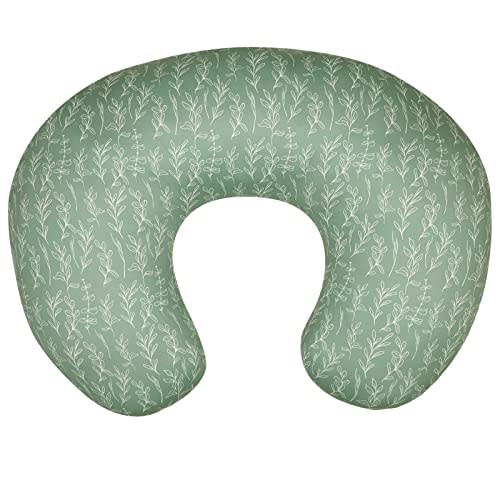 HNHUAMING Green Sage Nursing Pillow Cover, Breastfeeding Pillow Slipcover for Baby Girls/Boys, Soft Snug Fits On Newborn Feeding Pillow Case