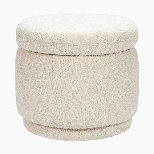 Enoki Storage Ottoman - Ivory Boucle