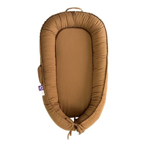 Infant Lounger, Baby Nest Cover for Baby Girls & Boys, Newborn Essentials for Baby 0-18+ Months, 100% Cotton Breathable, Portable Travel Bed (Brown, Cotton)