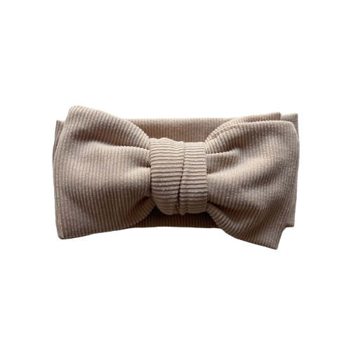 Ribbed Bow, Tan