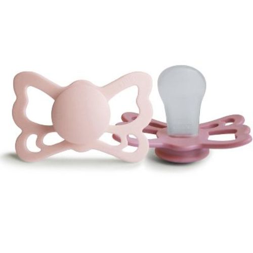 Frigg Butterfly Anatomical Silicone Pacifier 2-pack (6-18 Months) Blush/cedar 6-18 Months