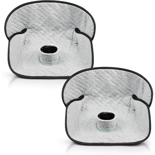 ADEQUL 2 Pack Potty Training Car Seat Protector, Waterproof Car Seat Liner for Toddlers, Non-Slip Car Seat Pee Pad, Reusable Carseat Potty Training Cover for Stroller, Booster & High Chair (Gray)