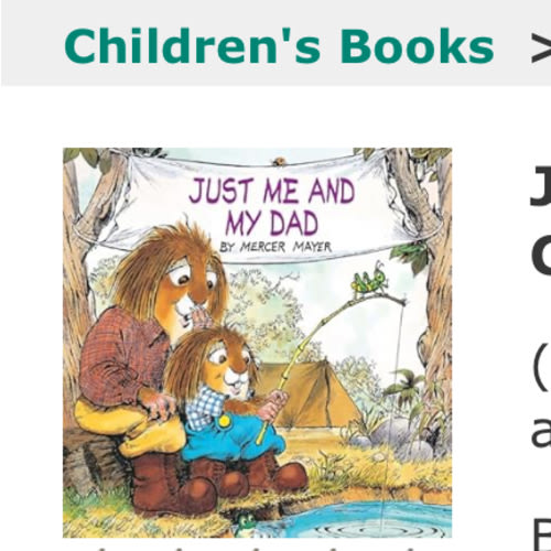 Just Me and My Dad book by Mercer Mayer
