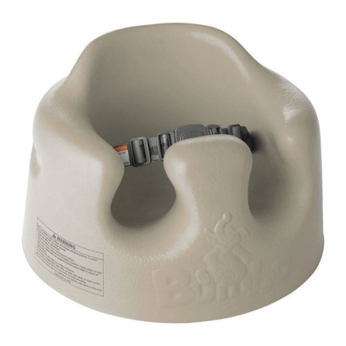 Bumbo Baby Infant Soft Foam Comfortable Floor Booster Seat Supportive Chair With 3 Point Adjustable Safety Buckle Strap Harness - Taupe