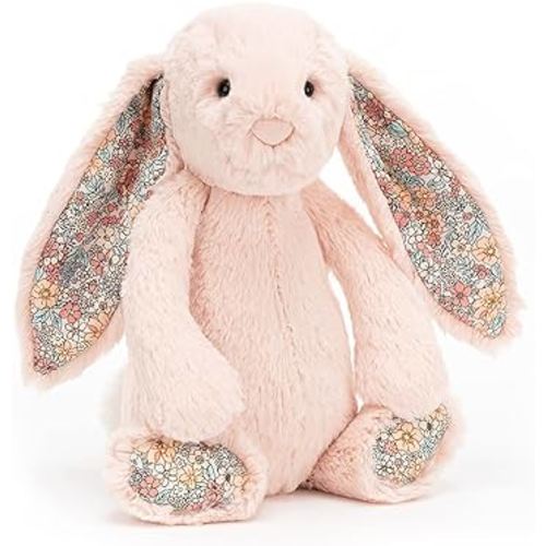 Jellycat Blossom Blush Bunny Stuffed Animal, Medium 12 inches