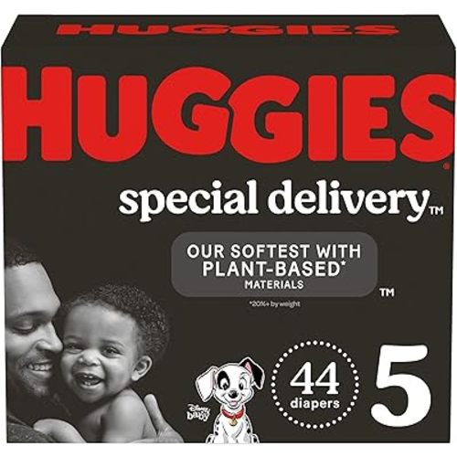 Huggies Special Delivery Hypoallergenic Baby Diapers Size 5 (27+ lbs), 44 Ct, Fragrance Free, Safe for Sensitive Skin, 44 Ct