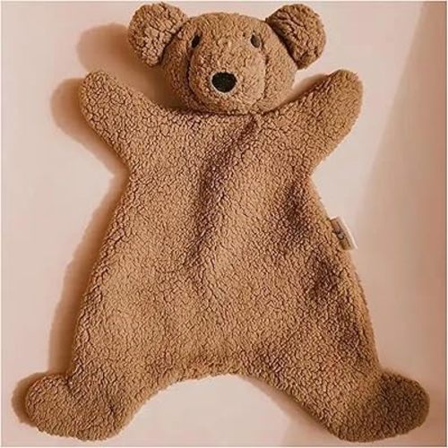 Teddy Bear | Lamb Lovey Comforter Toy for Babies, Snuggle Toy Baby Girl & Boy, Nursery Soft Little Lovie for Newborns and up, Cuddly Plush Security Blanket Toy Infants 0-6 Months, 12inch (Brown Bear)