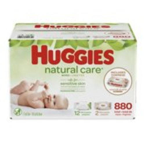 Huggies Natural Care Unscented Baby Wipes, 12 Flip-top Packs & Nourish & Care Scented Baby Wipes, 2 Flip-Top Packs (880 Total Wipes)