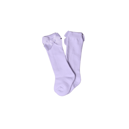 White Bow Knee Socks